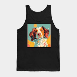 Retro Brittany: Pastel Pup Revival Tank Top